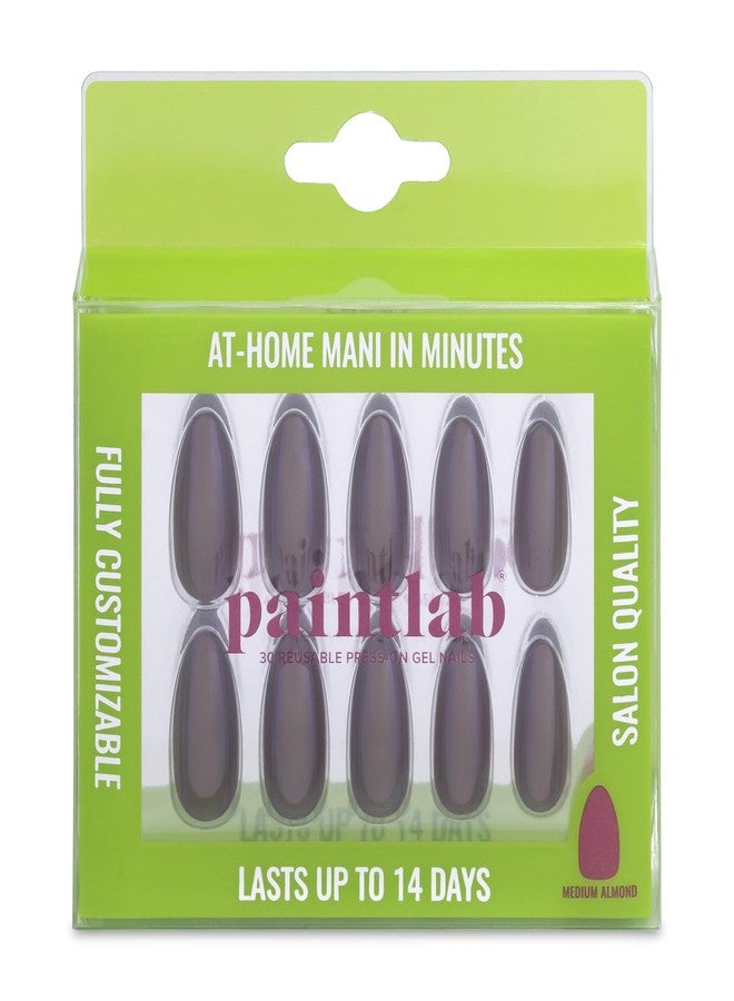 PaintLab Press-On Nails Manicure Kit, Chocolate Glaze, 30-Piece Set, Long-Lasting Fake Nails with Glue, File, Prep Pad & Cuticle Stick - Image 3
